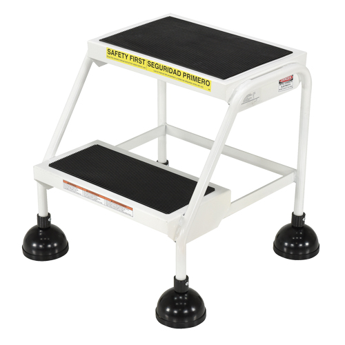 Stop-Step Ladders, 2 Steps, 16" Step Width, 18-9/16" Platform Height, Steel Distribution Jean Lapalme