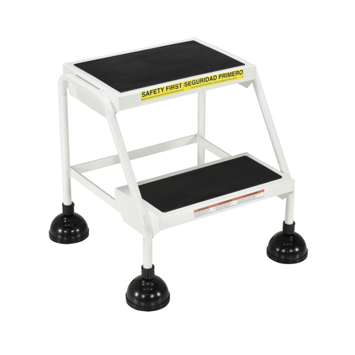 Stop-Step Ladders, 2 Steps, 16" Step Width, 18-9/16" Platform Height, Steel Distribution Jean Lapalme