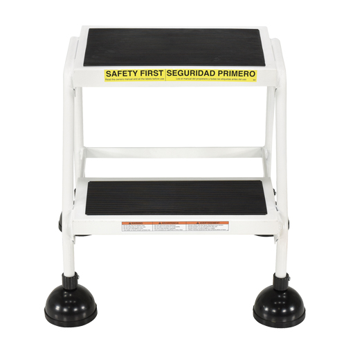 Stop-Step Ladders, 2 Steps, 16" Step Width, 18-9/16" Platform Height, Steel Distribution Jean Lapalme