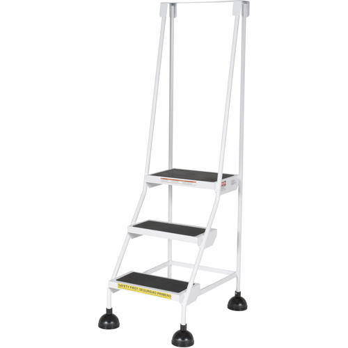 &eacute;chelles Stop-Step, 3 marches, Largeur de la marche 16", Hauteur de la plateforme 28-11/16", Acier Distribution Jean Lapalme