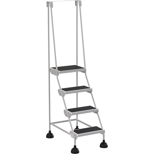 Stop-Step Ladders, 4 Steps, 16" Step Width, 38-3/16" Platform Height, Steel Distribution Jean Lapalme