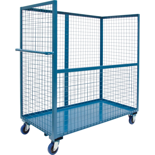 Wire Mesh Stock Truck, Steel, 30" x 55" x 48", 2400 lbs. Capacity Distribution Jean Lapalme