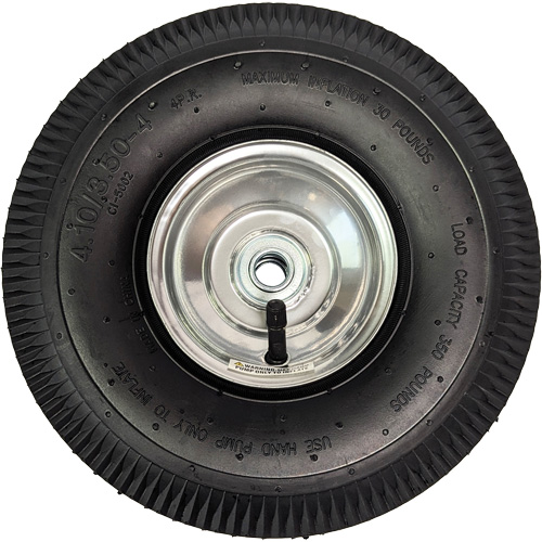 Roue pneumatique de rechange pour diable, 10" (254 mm), Capacit&eacute; de 350 lb Distribution Jean Lapalme