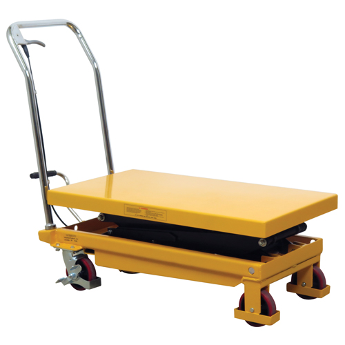 Table &eacute;l&eacute;vatrice &agrave; ciseaux hydraulique, 19,5" lo x 35,5" la/35-1/2" lo x 19-1/2" la, Acier, Capacit&eacute; 770 lb Distribution Jean Lapalme