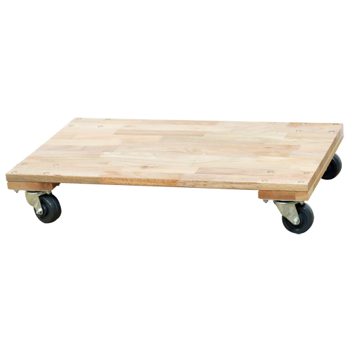 Socle roulant &agrave; plateforme en bois solide, Roues en Caoutchouc, Capacit&eacute; de 900 lb, 18" la x 30" p x 6" h Distribution Jean Lapalme