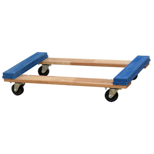 Socle roulant &agrave; plateforme ouverte avec embouts en caoutchouc, Cadre en Bois, 18" la x 30" p x 6" h, Capacit&eacute; de 900 lb Distribution Jean Lapalme