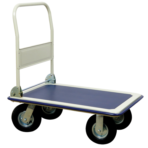 Chariot &agrave; plateforme avec poign&eacute;e pliante, Acier, 660 lb, 35" lo x 23" la, Hauteur 43,5" Distribution Jean Lapalme
