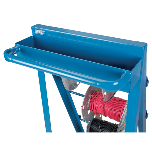 Portable Wire Reel Caddy, Steel, 4 Rod, 24-1/2" W x 49" H x 23" D, 400 lbs. Capacity Distribution Jean Lapalme