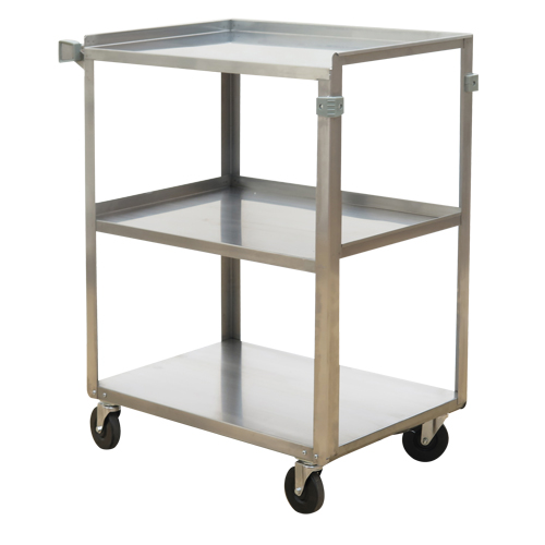 Shelf Carts, 3 Tiers, 15-1/2" W x 32-1/8" H x 24" D, 300 lbs. Capacity Distribution Jean Lapalme