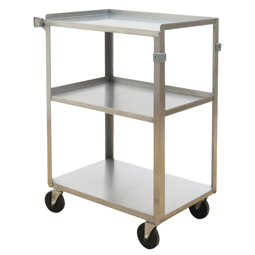 Shelf Carts, 3 Tiers, 15-3/4" W x 32" H x 24" D, 500 lbs. Capacity Distribution Jean Lapalme