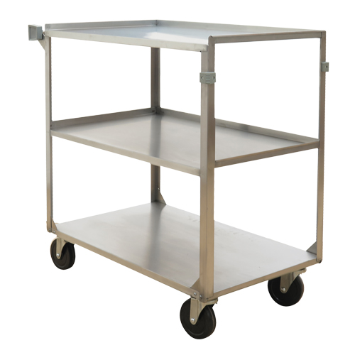 Shelf Carts, 3 Tiers, 21" W x 37-1/4" H x 35-1/8" D, 500 lbs. Capacity Distribution Jean Lapalme
