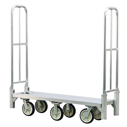 Aluminum U-Boat Folding Bulk Delivery Cart, 18" W x 61" L, 1200 lbs. Cap., Polyurethane Wheels Distribution Jean Lapalme