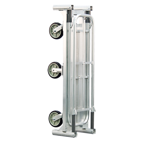 Aluminum U-Boat Folding Bulk Delivery Cart, 18" W x 61" L, 1200 lbs. Cap., Polyurethane Wheels Distribution Jean Lapalme