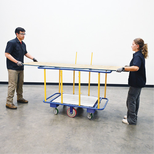 Horizontal Panel Cart, 63-7/16" x 28-1/2" x 40-15/16", 2000 lbs. Capacity Distribution Jean Lapalme