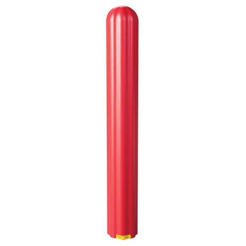 Ribbed Bollard Cover, 4" Dia. x 56" L, Red Distribution Jean Lapalme