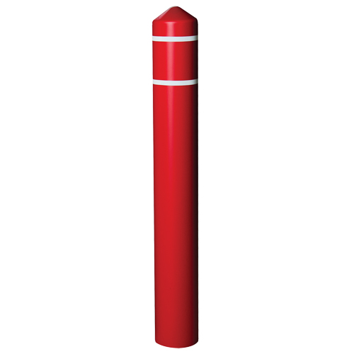 Enveloppe lisse pour butoir avec bandes r&eacute;fl&eacute;chissantes, 6" dia. x 56" l, Rouge Distribution Jean Lapalme