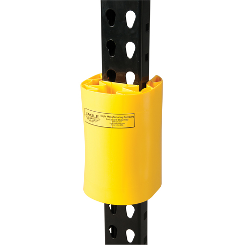 Butoir en poly pour rayonnage, 5" la x 6" lo x 8" h, Jaune Distribution Jean Lapalme