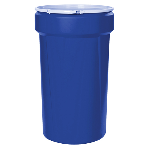 Nestable Polyethylene Drum, 55 US gal (45 imp. gal.), Open Top, Blue Distribution Jean Lapalme