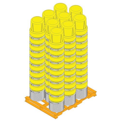 Nestable Polyethylene Drum, 10 US gal (8.33 imp. gal.), Open Top, Blue Distribution Jean Lapalme