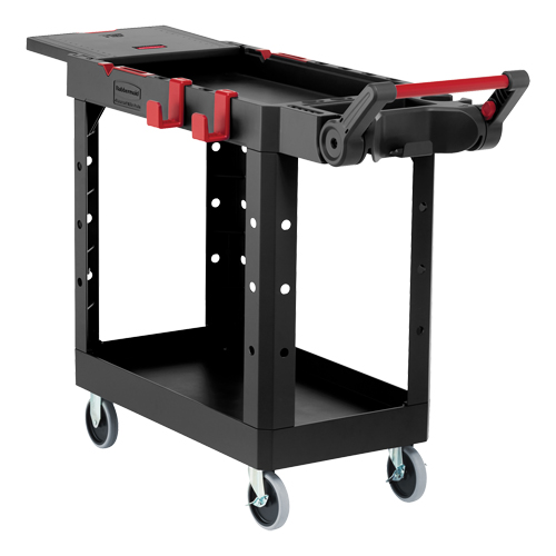 Heavy-Duty Adaptable Utility Cart, 2 Tiers, 17-3/4" x 36" x 46-1/5", 500 lbs. Capacity Distribution Jean Lapalme