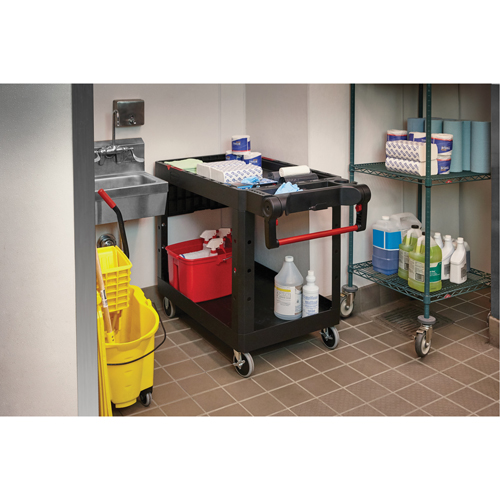 Heavy-Duty Adaptable Utility Cart, 2 Tiers, 17-3/4" x 36" x 46-1/5", 500 lbs. Capacity Distribution Jean Lapalme