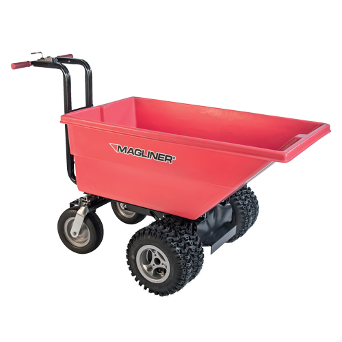 Chariot &agrave; bascule motoris&eacute;, Capacit&eacute; 6 cu.ft., 40" h x 33-1/2" la x 56" p Distribution Jean Lapalme
