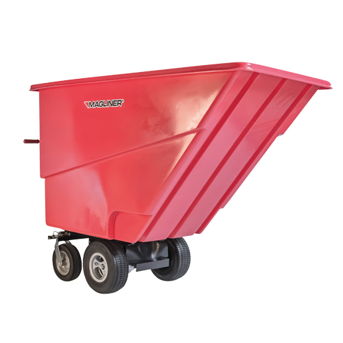 Chariot &agrave; bascule motoris&eacute;, Capacit&eacute; 27 cu. ft., 51" h x 81" la x 33" p Distribution Jean Lapalme