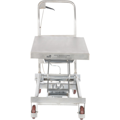 Manual Hydraulic Scissor Lift Table, 35-1/2" L x 20" W, Partial Stainless Steel, 800 lbs. Capacity Distribution Jean Lapalme