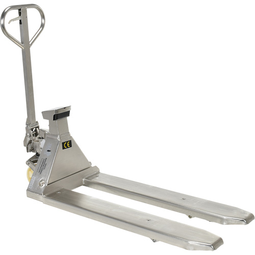 Scale Pallet Truck, 45.69" L x 21.875" W, 5000 lbs. Cap. Distribution Jean Lapalme
