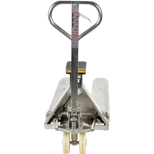 Scale Pallet Truck, 45.69" L x 21.875" W, 5000 lbs. Cap. Distribution Jean Lapalme