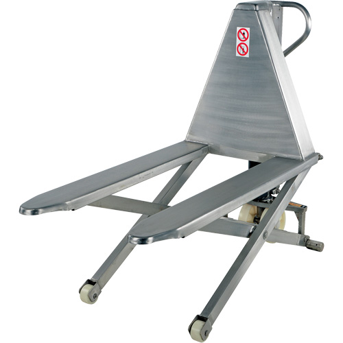 Table &eacute;l&eacute;vatrice de palettes, 45" lo x 26-3/4" la, Acier inoxydable, Capacit&eacute; de 2000 lb Distribution Jean Lapalme
