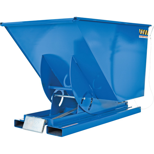 Self-Dumping Hopper, Steel, 1 cu.yd., Blue Distribution Jean Lapalme