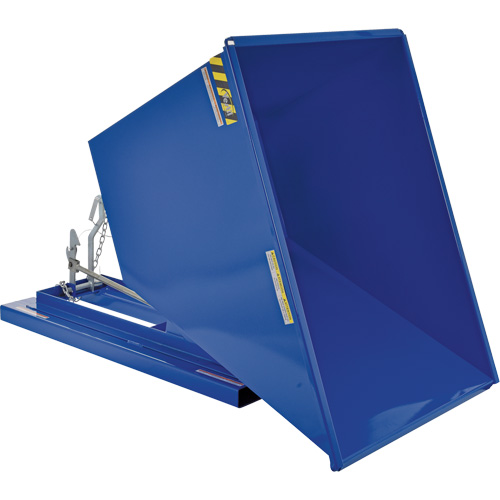 Self-Dumping Hopper, Steel, 1 cu.yd., Blue Distribution Jean Lapalme