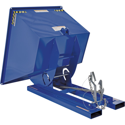 Self-Dumping Hopper, Steel, 1 cu.yd., Blue Distribution Jean Lapalme
