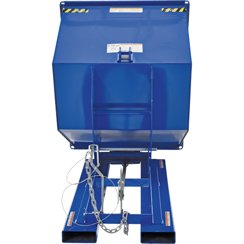 Self-Dumping Hopper, Steel, 1 cu.yd., Blue Distribution Jean Lapalme