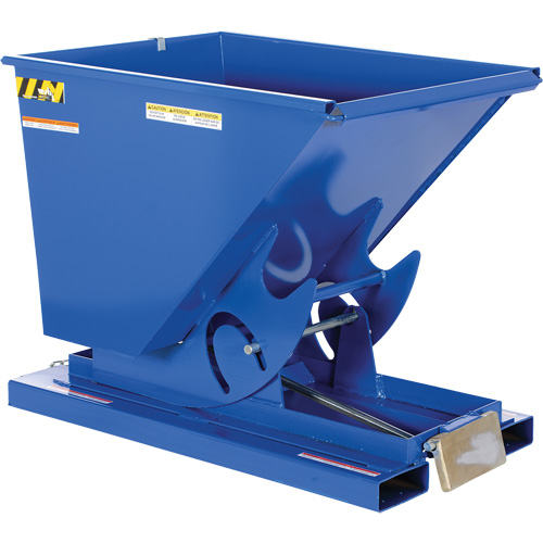 Self-Dumping Hopper, Steel, 1/2 cu.yd., Blue Distribution Jean Lapalme