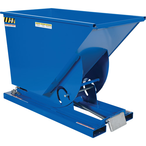 Self-Dumping Hopper, Steel, 3/4 cu.yd., Blue Distribution Jean Lapalme