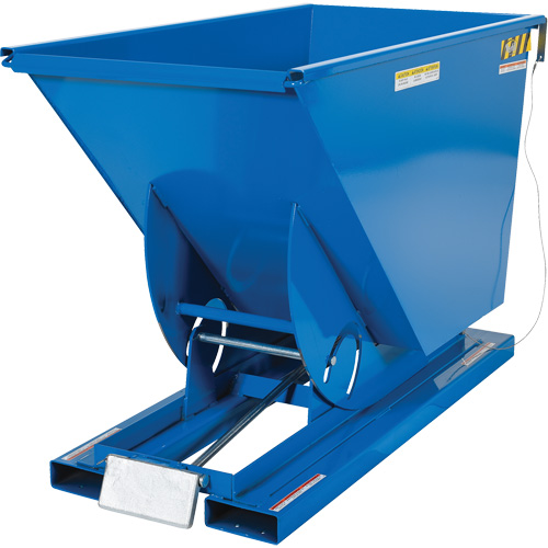 Self-Dumping Hopper, Steel, 3/4 cu.yd., Blue Distribution Jean Lapalme