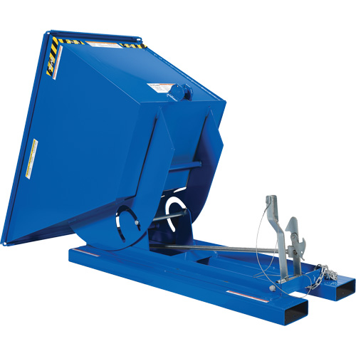 Self-Dumping Hopper, Steel, 3/4 cu.yd., Blue Distribution Jean Lapalme