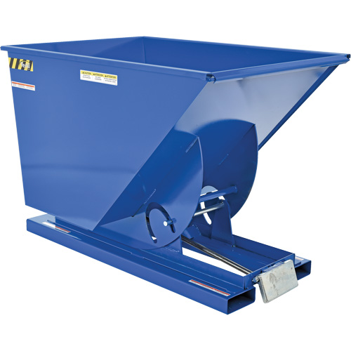 Self-Dumping Hopper, Steel, 1 cu.yd., Blue Distribution Jean Lapalme