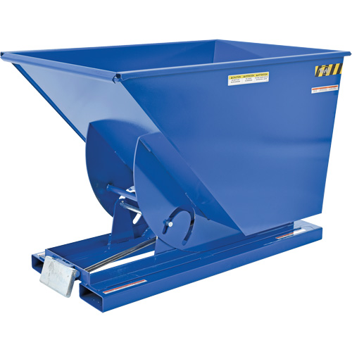 Self-Dumping Hopper, Steel, 1 cu.yd., Blue Distribution Jean Lapalme