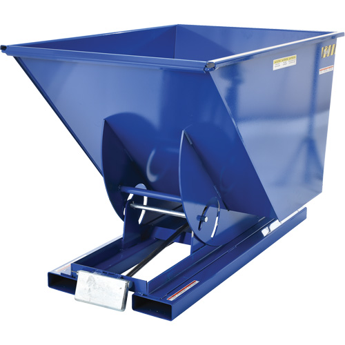 Self-Dumping Hopper, Steel, 1 cu.yd., Blue Distribution Jean Lapalme