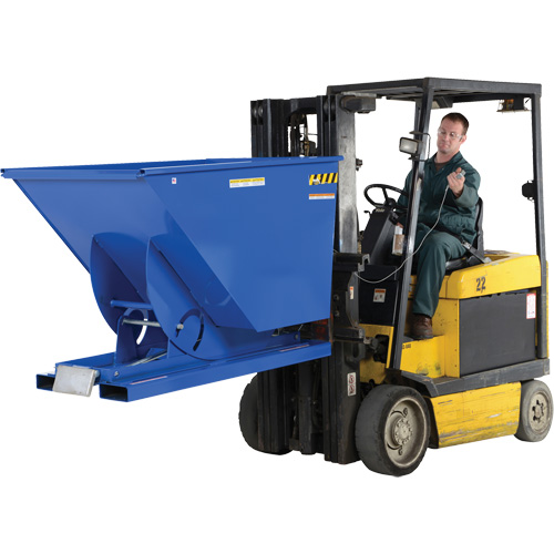 Conteneur autobasculeur, Acier, 1-1/2 vg³, Bleu Distribution Jean Lapalme