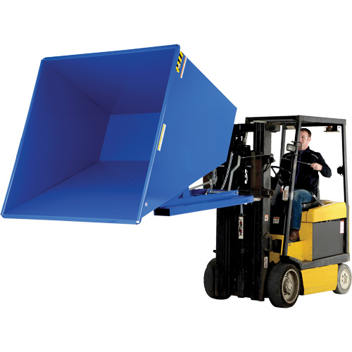 Self-Dumping Hopper, Steel, 2-1/2 cu.yd., Blue Distribution Jean Lapalme