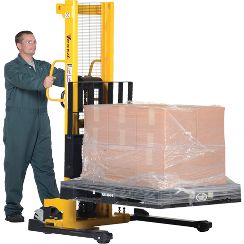 Manual Hydraulic Stacker, Hand Pump Operated, 2000 lbs. Capacity, 35" Max Lift Distribution Jean Lapalme