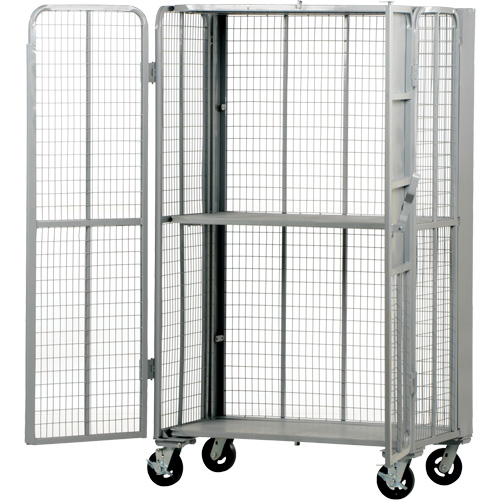 Chariot de s&eacute;curit&eacute; escamotable de s&eacute;rie FST, 1 niveaux, 27" lo x 45" la x 77" h, Cap. 2000 lb Distribution Jean Lapalme