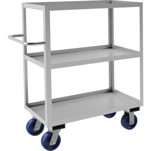 Industrial Grade Shelf Cart, 3 Tiers, 18-1/8" W x 47" H x 42" D, 1200 lbs. Capacity Distribution Jean Lapalme