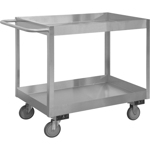 Chariot avec tablettes de calibre industriel, 2 Tiers, 24-1/8" la x 35" h x 42" p, Capacit&eacute; 1200 lb Distribution Jean Lapalme