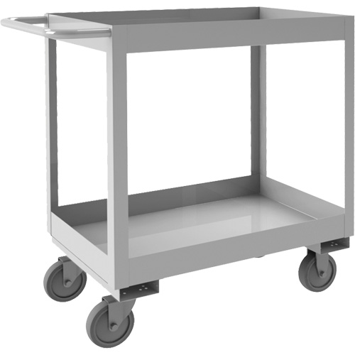 Industrial Grade Shelf Cart, 2 Tiers, 16" W x 34" H x 36-7/16" D, 600 lbs. Capacity Distribution Jean Lapalme