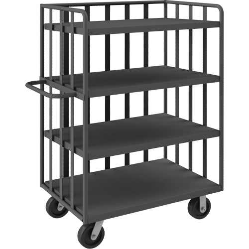 Chariot &agrave; tablettes ouvert portatif, 4 Tiers, 31-1/8" la x 57-1/2" h x 56-1/8" p, Capacit&eacute; 3600 lb Distribution Jean Lapalme